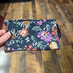 Vera Bradley Black Floral Cosmetic Bag